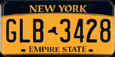 NY license plate GLB3428