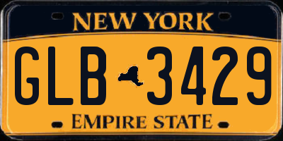 NY license plate GLB3429