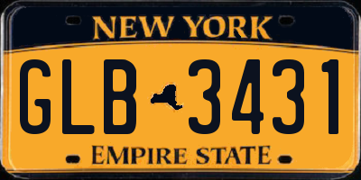 NY license plate GLB3431