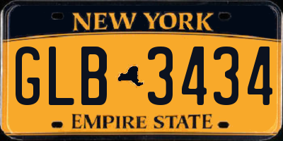 NY license plate GLB3434
