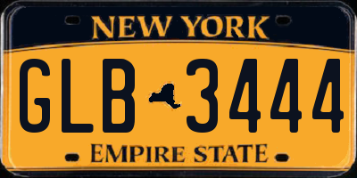 NY license plate GLB3444