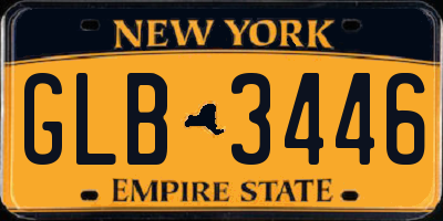 NY license plate GLB3446