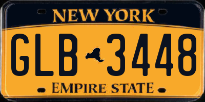 NY license plate GLB3448