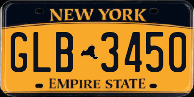 NY license plate GLB3450