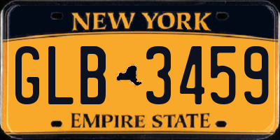 NY license plate GLB3459