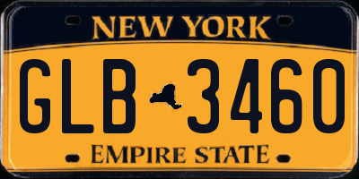 NY license plate GLB3460