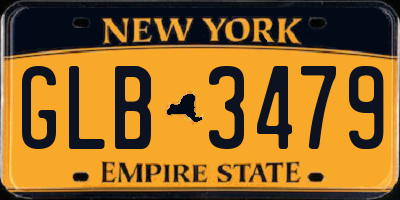 NY license plate GLB3479