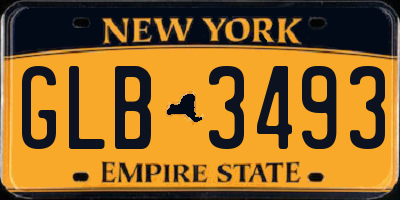 NY license plate GLB3493