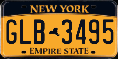 NY license plate GLB3495
