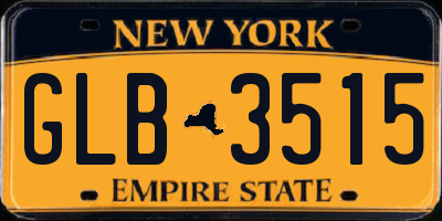 NY license plate GLB3515