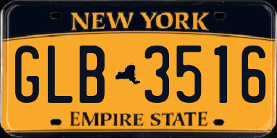 NY license plate GLB3516