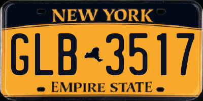 NY license plate GLB3517