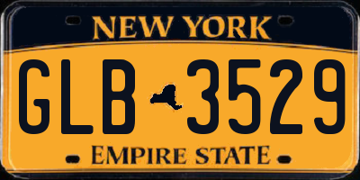 NY license plate GLB3529