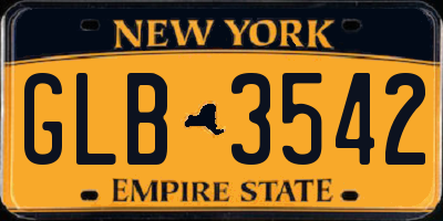 NY license plate GLB3542