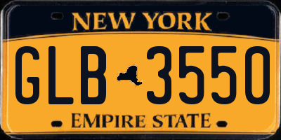 NY license plate GLB3550