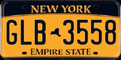 NY license plate GLB3558