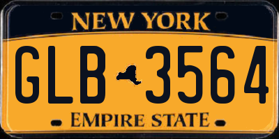 NY license plate GLB3564