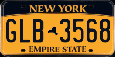 NY license plate GLB3568