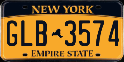 NY license plate GLB3574
