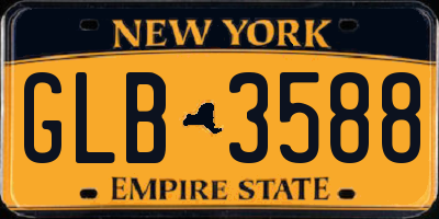 NY license plate GLB3588