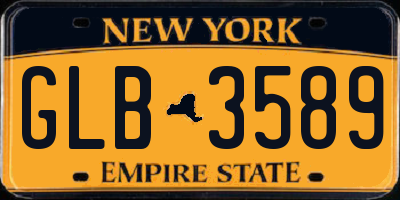 NY license plate GLB3589