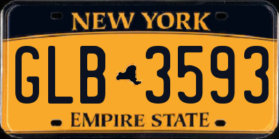 NY license plate GLB3593