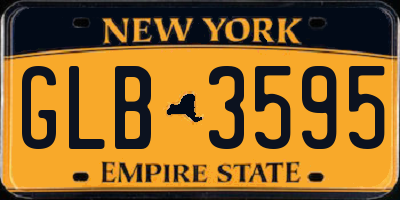 NY license plate GLB3595