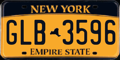 NY license plate GLB3596