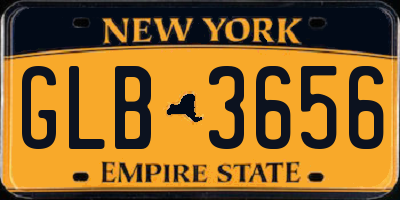 NY license plate GLB3656