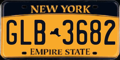 NY license plate GLB3682