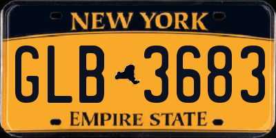 NY license plate GLB3683