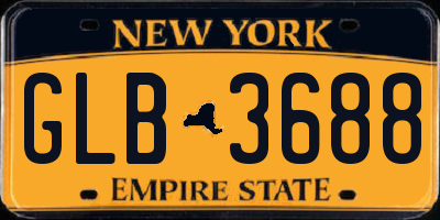 NY license plate GLB3688