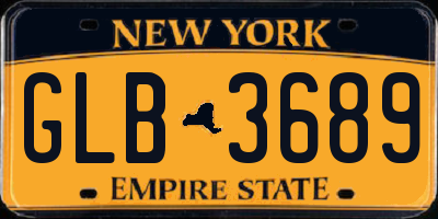 NY license plate GLB3689