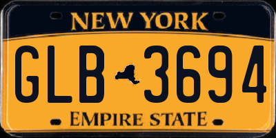 NY license plate GLB3694