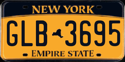NY license plate GLB3695