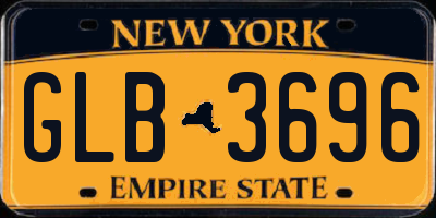 NY license plate GLB3696