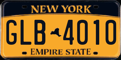 NY license plate GLB4010
