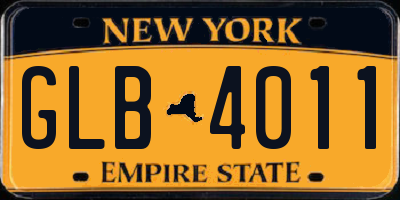 NY license plate GLB4011