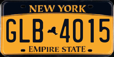 NY license plate GLB4015