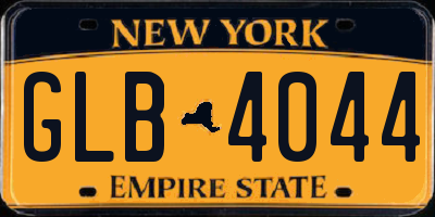 NY license plate GLB4044