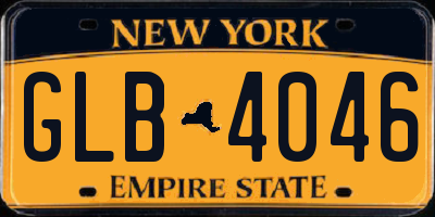 NY license plate GLB4046