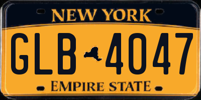 NY license plate GLB4047
