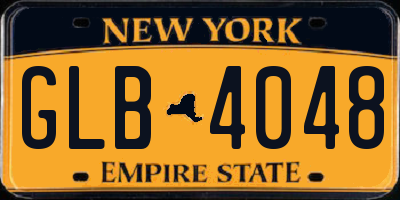 NY license plate GLB4048