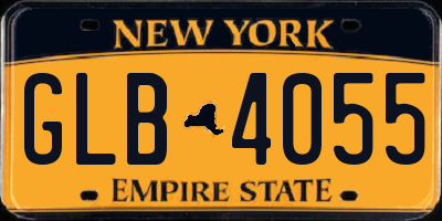 NY license plate GLB4055