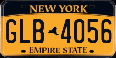 NY license plate GLB4056