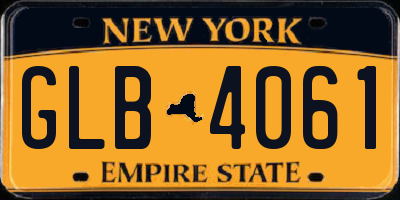 NY license plate GLB4061