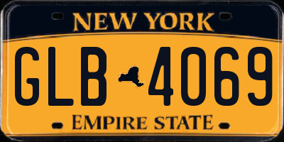 NY license plate GLB4069