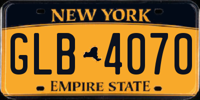 NY license plate GLB4070