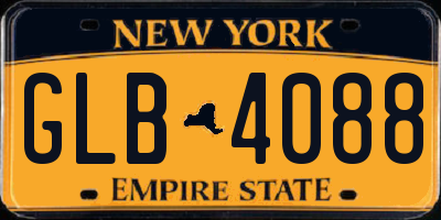 NY license plate GLB4088