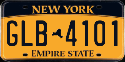 NY license plate GLB4101